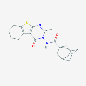 molecular formula C22H27N3O2S B429874 N-(2-methyl-4-oxo-5,6,7,8-tetrahydro-[1]benzothiolo[2,3-d]pyrimidin-3-yl)adamantane-1-carboxamide CAS No. 333774-45-1