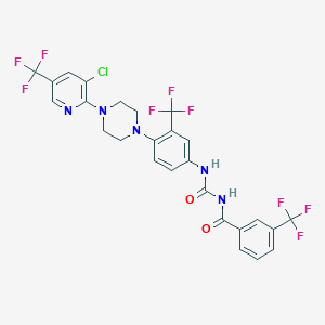 N-({[4-{4-[3-chloro-5-(trifluoromethyl)pyridin-2-yl]piperazin-1-yl}-3-(trifluoromethyl)phenyl]amino}carbonyl)-3-(trifluoromethyl)benzamide