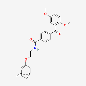 N-[2-(1-adamantyloxy)ethyl]-4-(2,5-dimethoxybenzoyl)benzamide