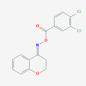 molecular formula C16H11Cl2NO3 B429878 2,3-dihydro-4H-chromen-4-one O-(3,4-dichlorobenzoyl)oxime 