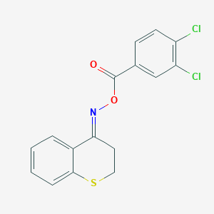 molecular formula C16H11Cl2NO2S B429879 2,3-dihydro-4H-thiochromen-4-one O-(3,4-dichlorobenzoyl)oxime 