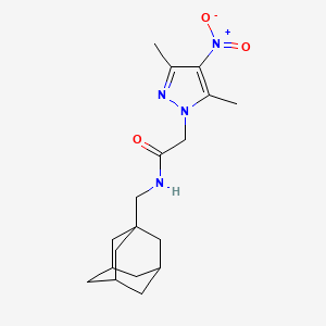 molecular formula C18H26N4O3 B4298794 N-(1-adamantylmethyl)-2-(3,5-dimethyl-4-nitro-1H-pyrazol-1-yl)acetamide 