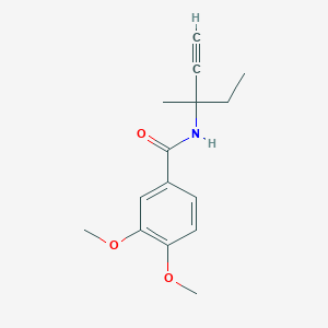 molecular formula C15H19NO3 B4298806 N-(1-ethyl-1-methylprop-2-yn-1-yl)-3,4-dimethoxybenzamide 
