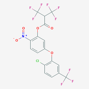 molecular formula C17H7ClF9NO5 B4298837 5-[2-chloro-5-(trifluoromethyl)phenoxy]-2-nitrophenyl 3,3,3-trifluoro-2-(trifluoromethyl)propanoate 