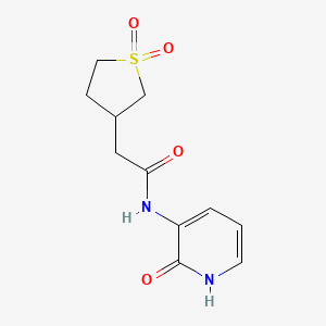 molecular formula C11H14N2O4S B4298852 2-(1,1-dioxidotetrahydro-3-thienyl)-N-(2-oxo-1,2-dihydropyridin-3-yl)acetamide 