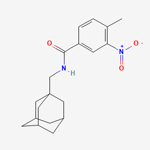 molecular formula C19H24N2O3 B4298863 N-(1-adamantylmethyl)-4-methyl-3-nitrobenzamide 