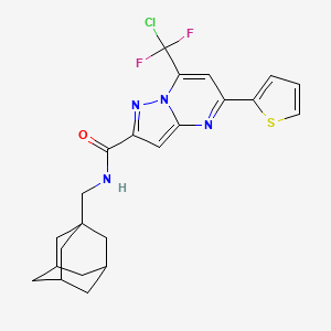 molecular formula C23H23ClF2N4OS B4298894 N-(1-adamantylmethyl)-7-[chloro(difluoro)methyl]-5-(2-thienyl)pyrazolo[1,5-a]pyrimidine-2-carboxamide 