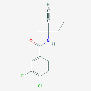 molecular formula C13H13Cl2NO B4298919 3,4-dichloro-N-(1-ethyl-1-methylprop-2-yn-1-yl)benzamide 