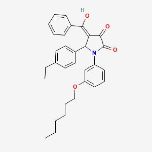 molecular formula C31H33NO4 B4298928 4-benzoyl-5-(4-ethylphenyl)-1-[3-(hexyloxy)phenyl]-3-hydroxy-1,5-dihydro-2H-pyrrol-2-one 