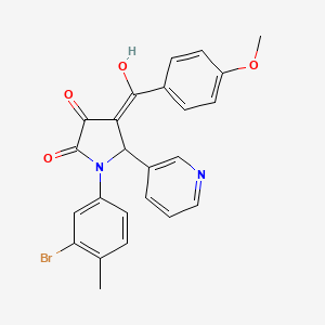 molecular formula C24H19BrN2O4 B4298936 1-(3-bromo-4-methylphenyl)-3-hydroxy-4-(4-methoxybenzoyl)-5-pyridin-3-yl-1,5-dihydro-2H-pyrrol-2-one 