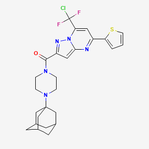 molecular formula C26H28ClF2N5OS B4298958 2-{[4-(1-adamantyl)piperazin-1-yl]carbonyl}-7-[chloro(difluoro)methyl]-5-(2-thienyl)pyrazolo[1,5-a]pyrimidine 