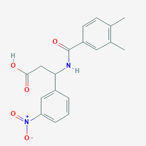 molecular formula C18H18N2O5 B4298966 3-[(3,4-dimethylbenzoyl)amino]-3-(3-nitrophenyl)propanoic acid 