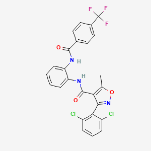 molecular formula C25H16Cl2F3N3O3 B4298969 3-(2,6-dichlorophenyl)-5-methyl-N-(2-{[4-(trifluoromethyl)benzoyl]amino}phenyl)isoxazole-4-carboxamide 