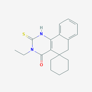 molecular formula C19H22N2OS B429897 3-ethyl-2-thioxo-2,3,5,6-tetrahydrospiro(benzo[h]quinazoline-5,1'-cyclohexane)-4(1H)-one CAS No. 328070-12-8
