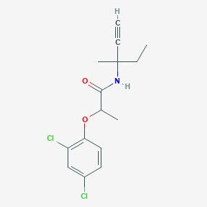 molecular formula C15H17Cl2NO2 B4298986 2-(2,4-dichlorophenoxy)-N-(1-ethyl-1-methylprop-2-yn-1-yl)propanamide 