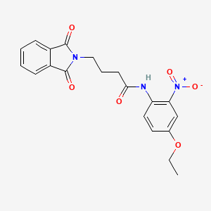 molecular formula C20H19N3O6 B4298994 4-(1,3-dioxo-1,3-dihydro-2H-isoindol-2-yl)-N-(4-ethoxy-2-nitrophenyl)butanamide 