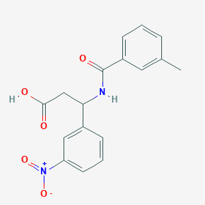 molecular formula C17H16N2O5 B4299003 3-[(3-methylbenzoyl)amino]-3-(3-nitrophenyl)propanoic acid 