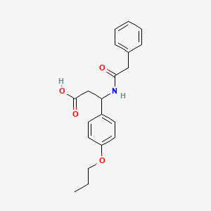molecular formula C20H23NO4 B4299005 3-[(phenylacetyl)amino]-3-(4-propoxyphenyl)propanoic acid 
