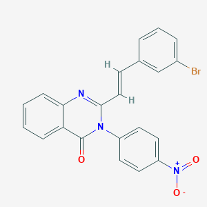 molecular formula C22H14BrN3O3 B429904 2-[2-(3-bromophenyl)vinyl]-3-{4-nitrophenyl}-4(3H)-quinazolinone CAS No. 334505-34-9