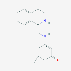 molecular formula C18H24N2O B4299044 5,5-dimethyl-3-[(1,2,3,4-tetrahydroisoquinolin-1-ylmethyl)amino]cyclohex-2-en-1-one 