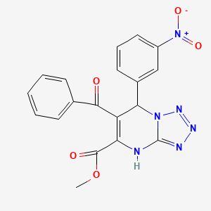 molecular formula C19H14N6O5 B4299050 methyl 6-benzoyl-7-(3-nitrophenyl)-4,7-dihydrotetrazolo[1,5-a]pyrimidine-5-carboxylate 