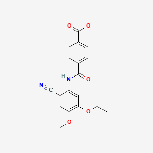 molecular formula C20H20N2O5 B4299062 methyl 4-{[(2-cyano-4,5-diethoxyphenyl)amino]carbonyl}benzoate 