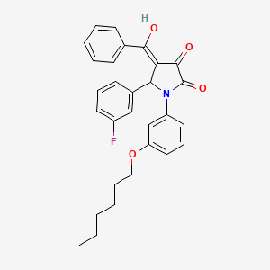 molecular formula C29H28FNO4 B4299073 4-benzoyl-5-(3-fluorophenyl)-1-[3-(hexyloxy)phenyl]-3-hydroxy-1,5-dihydro-2H-pyrrol-2-one 