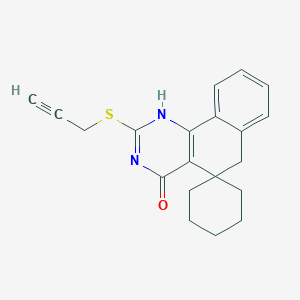 molecular formula C20H20N2OS B429908 2-(prop-2-yn-1-ylsulfanyl)-3H-spiro[benzo[h]quinazoline-5,1'-cyclohexan]-4(6H)-one CAS No. 328070-56-0