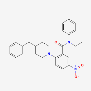 molecular formula C27H29N3O3 B4299081 2-(4-benzylpiperidin-1-yl)-N-ethyl-5-nitro-N-phenylbenzamide 