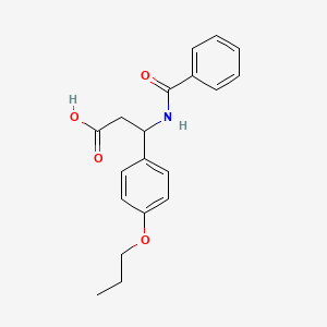 molecular formula C19H21NO4 B4299115 3-(benzoylamino)-3-(4-propoxyphenyl)propanoic acid 