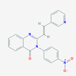 molecular formula C21H14N4O3 B429913 3-(4-nitrophenyl)-2-[(E)-2-(pyridin-3-yl)ethenyl]quinazolin-4(3H)-one CAS No. 334505-36-1