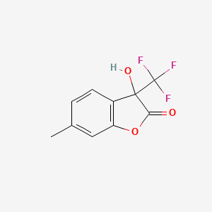 molecular formula C10H7F3O3 B4299144 3-hydroxy-6-methyl-3-(trifluoromethyl)-1-benzofuran-2(3H)-one 