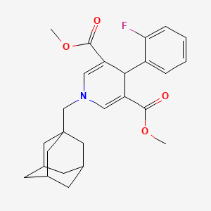 molecular formula C26H30FNO4 B4299145 dimethyl 1-(1-adamantylmethyl)-4-(2-fluorophenyl)-1,4-dihydropyridine-3,5-dicarboxylate 