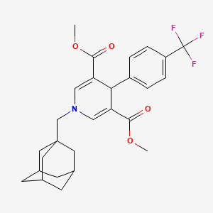 molecular formula C27H30F3NO4 B4299153 dimethyl 1-(1-adamantylmethyl)-4-[4-(trifluoromethyl)phenyl]-1,4-dihydropyridine-3,5-dicarboxylate 
