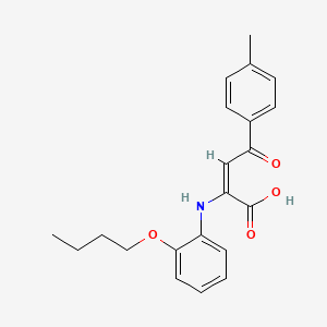 2-[(2-butoxyphenyl)amino]-4-(4-methylphenyl)-4-oxobut-2-enoic acid