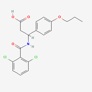 molecular formula C19H19Cl2NO4 B4299240 3-[(2,6-dichlorobenzoyl)amino]-3-(4-propoxyphenyl)propanoic acid 