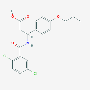 molecular formula C19H19Cl2NO4 B4299245 3-[(2,5-dichlorobenzoyl)amino]-3-(4-propoxyphenyl)propanoic acid 