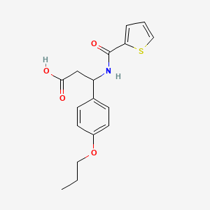 molecular formula C17H19NO4S B4299248 3-(4-propoxyphenyl)-3-[(2-thienylcarbonyl)amino]propanoic acid 