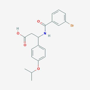 molecular formula C19H20BrNO4 B4299285 3-[(3-bromobenzoyl)amino]-3-(4-isopropoxyphenyl)propanoic acid 