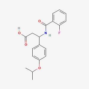 3-[(2-fluorobenzoyl)amino]-3-(4-isopropoxyphenyl)propanoic acid