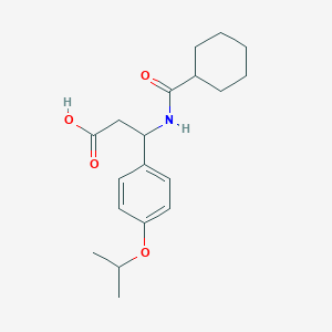 molecular formula C19H27NO4 B4299304 3-[(cyclohexylcarbonyl)amino]-3-(4-isopropoxyphenyl)propanoic acid 