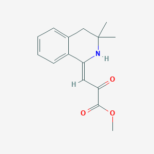 molecular formula C15H17NO3 B4299313 methyl 3-(3,3-dimethyl-3,4-dihydroisoquinolin-1(2H)-ylidene)-2-oxopropanoate 