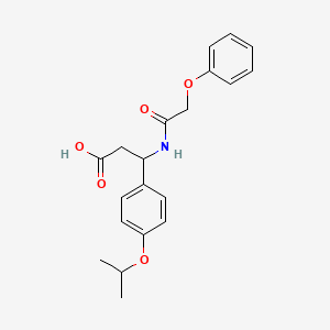 molecular formula C20H23NO5 B4299335 3-(4-isopropoxyphenyl)-3-[(phenoxyacetyl)amino]propanoic acid 