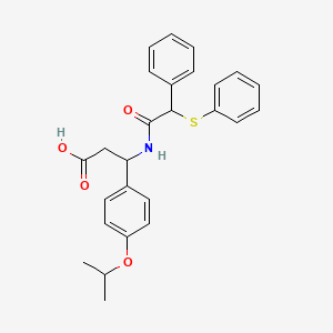 molecular formula C26H27NO4S B4299339 3-(4-isopropoxyphenyl)-3-{[phenyl(phenylthio)acetyl]amino}propanoic acid 