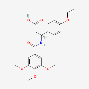 molecular formula C21H25NO7 B4299361 3-(4-ethoxyphenyl)-3-[(3,4,5-trimethoxybenzoyl)amino]propanoic acid 
