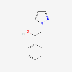molecular formula C11H12N2O B4299373 1-phenyl-2-(1H-pyrazol-1-yl)ethanol 