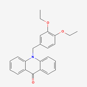molecular formula C24H23NO3 B4299402 10-(3,4-diethoxybenzyl)acridin-9(10H)-one 