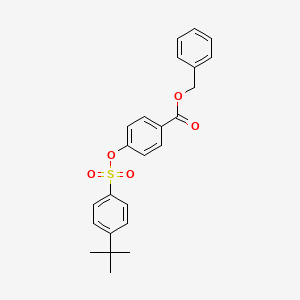 molecular formula C24H24O5S B4299450 benzyl 4-{[(4-tert-butylphenyl)sulfonyl]oxy}benzoate 