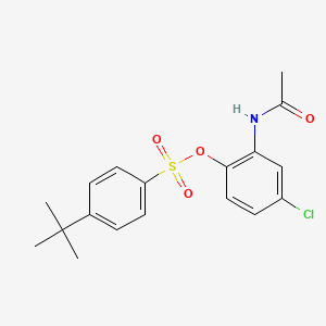 molecular formula C18H20ClNO4S B4299454 2-(acetylamino)-4-chlorophenyl 4-tert-butylbenzenesulfonate 