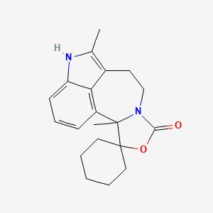 molecular formula C20H24N2O2 B4299475 5',11a'-dimethyl-4',6',7',11a'-tetrahydrospiro[cyclohexane-1,11'-[1,3]oxazolo[3',4':1,2]azepino[5,4,3-cd]indol]-9'-one 